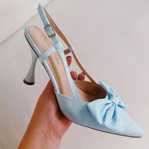 "Something Blue" Bow Heels - Light Blue- Size 8.5